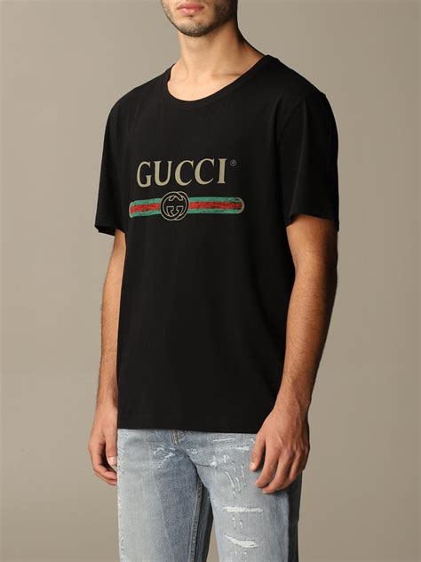 black gucci shirt mens|gucci black tee.